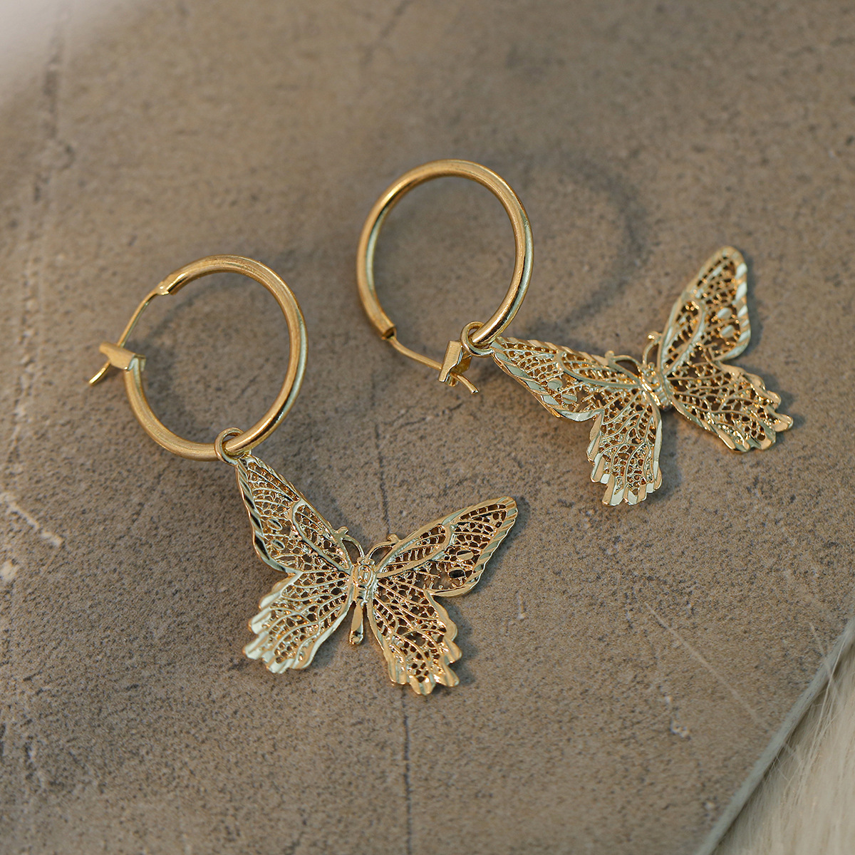 Butterfly Tassel Earrings Silver Cuff Cubic Zirconia Crawler Stud Chain Crystals Earrings Set for Women