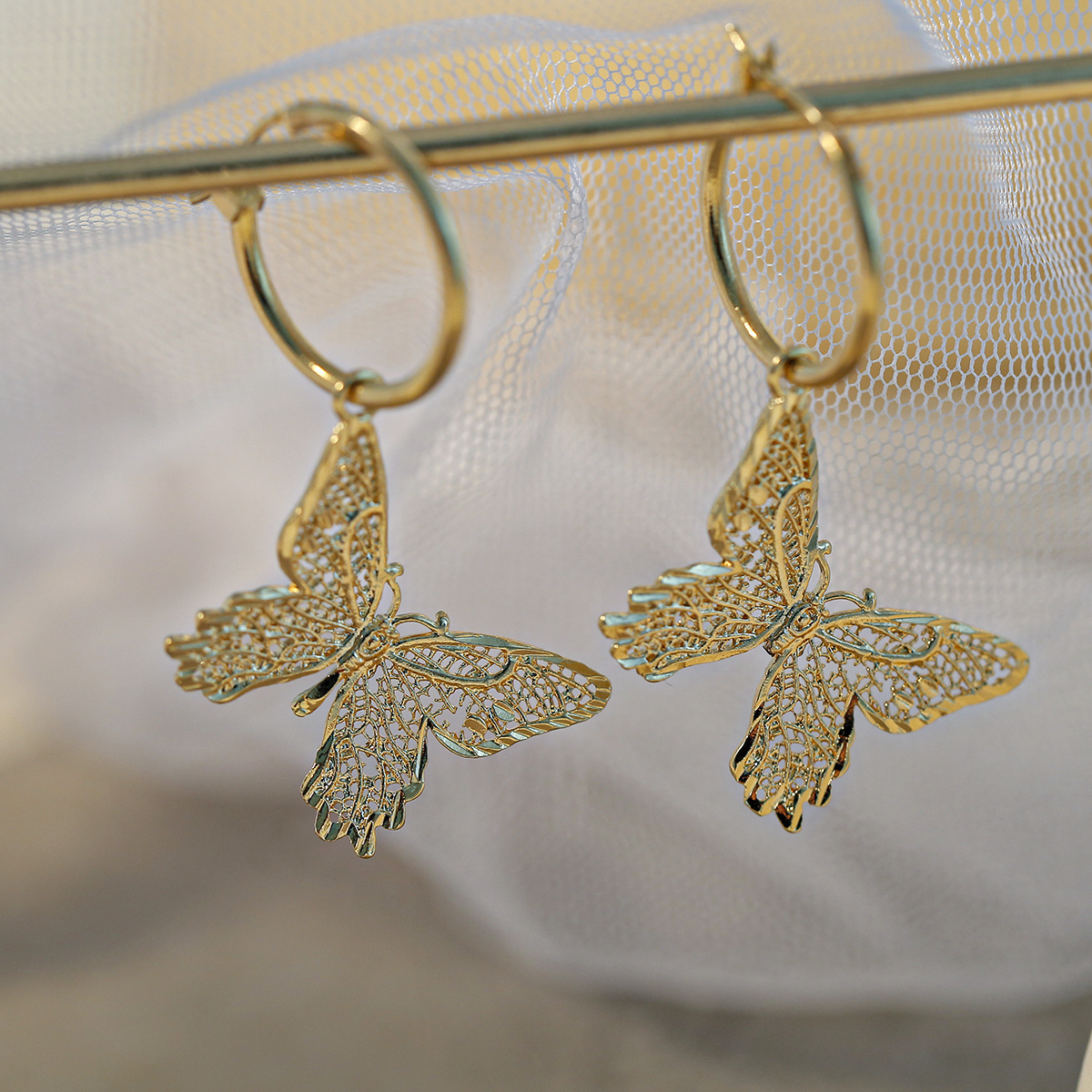 Butterfly Tassel Earrings Silver Cuff Cubic Zirconia Crawler Stud Chain Crystals Earrings Set for Women
