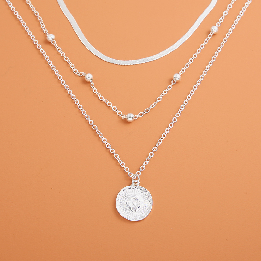 Layered Necklace Pendant Handmade Long Necklace for Women
