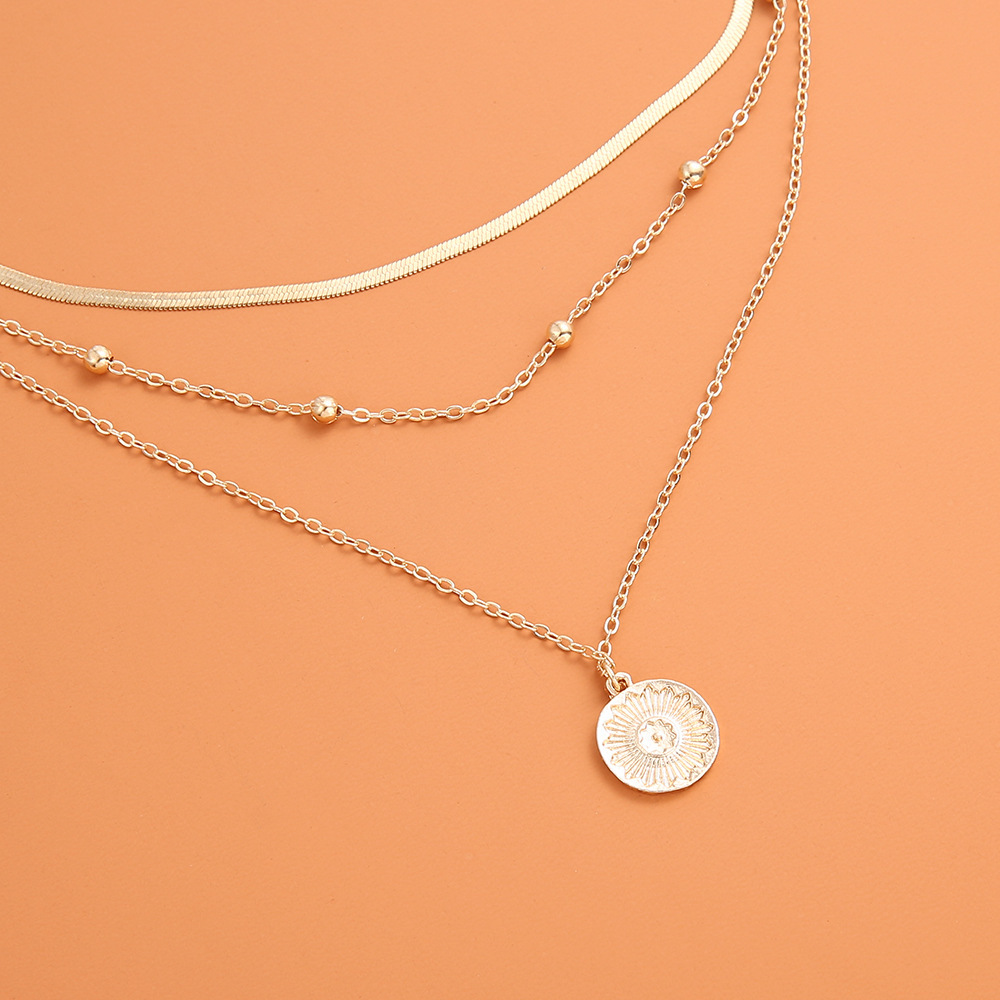 Layered Necklace Pendant Handmade Long Necklace for Women