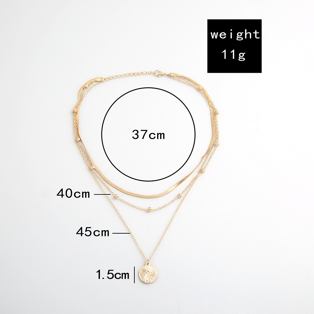 Layered Necklace Pendant Handmade Long Necklace for Women
