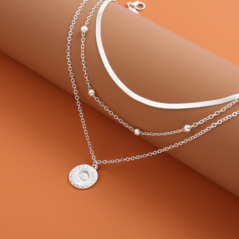 Layered Necklace Pendant Handmade Long Necklace for Women