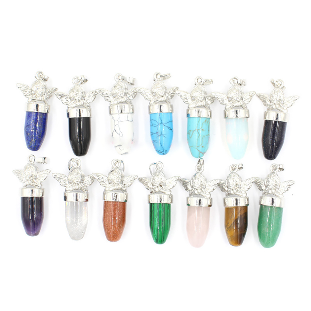 Bullet Pendant Silver Alloy Feminine Charm Small Jewelry Birthday Gift for Women Men Girl Boy