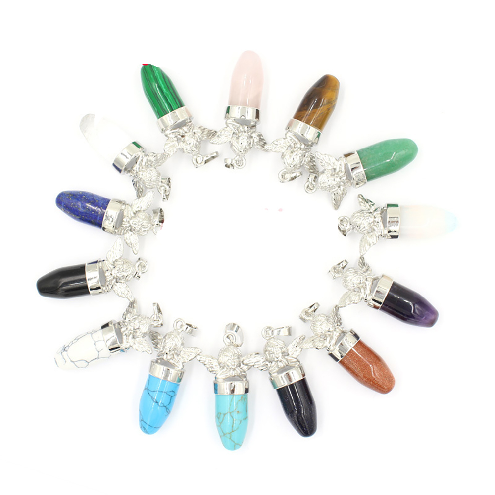 Bullet Pendant Silver Alloy Feminine Charm Small Jewelry Birthday Gift for Women Men Girl Boy