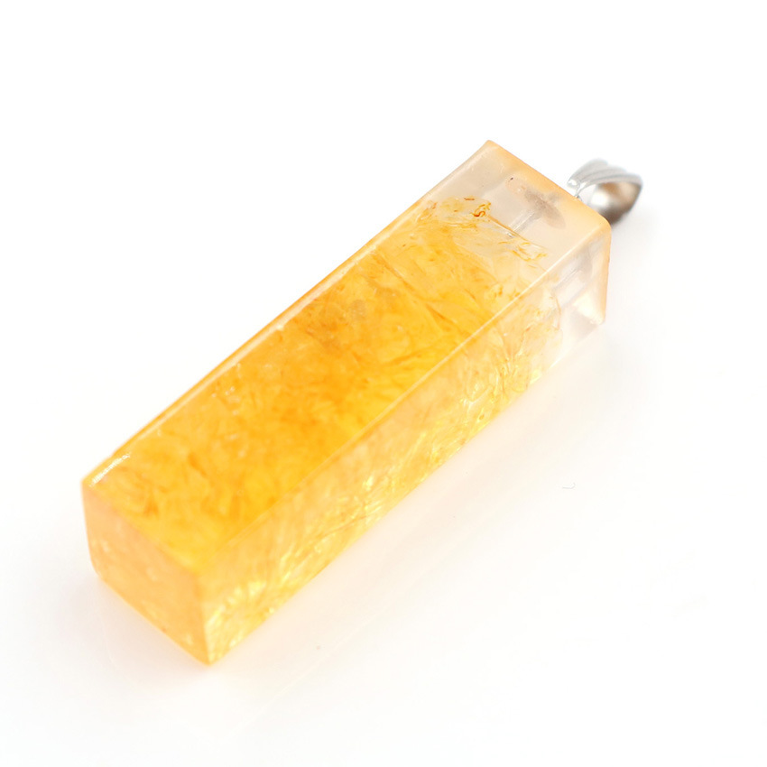 Handmade Chip Stone Prism Pendant Necklace for Women Men Gemstone & Crystal Column Pendants Jewelry SN0861