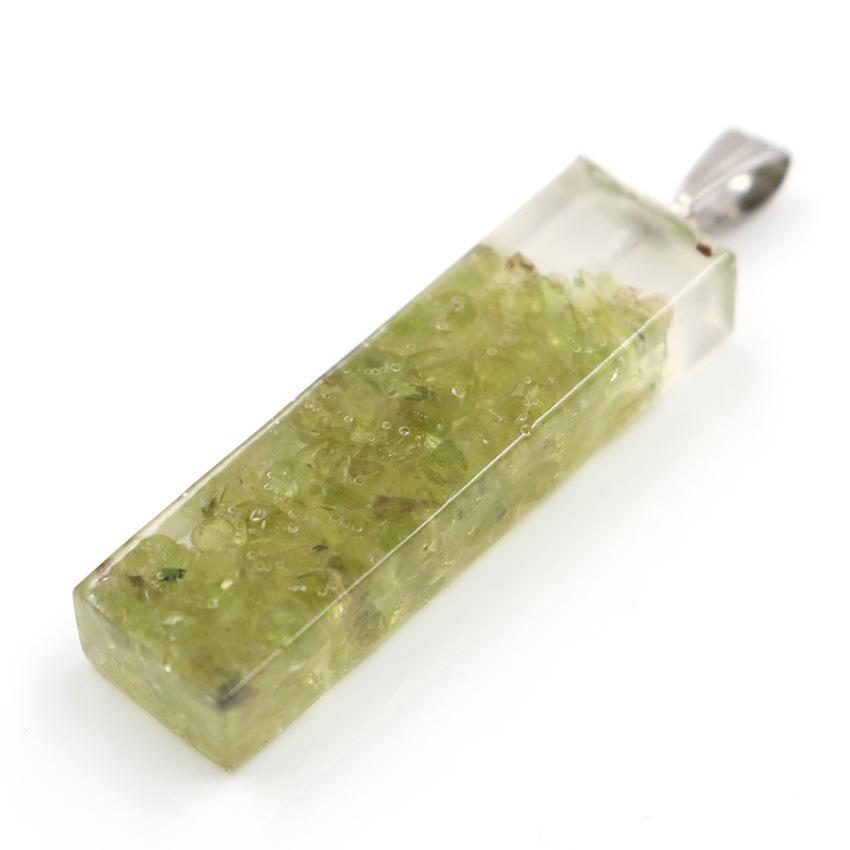 Handmade Chip Stone Prism Pendant Necklace for Women Men Gemstone & Crystal Column Pendants Jewelry SN0862