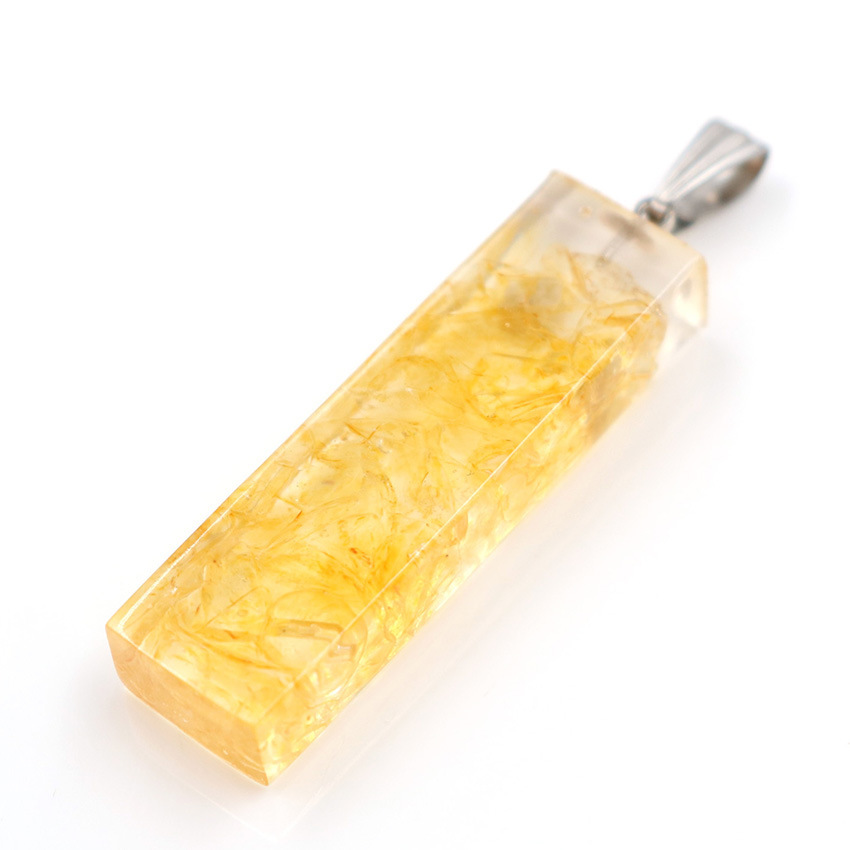 Handmade Chip Stone Prism Pendant Necklace for Women Men Gemstone & Crystal Column Pendants Jewelry SN0862