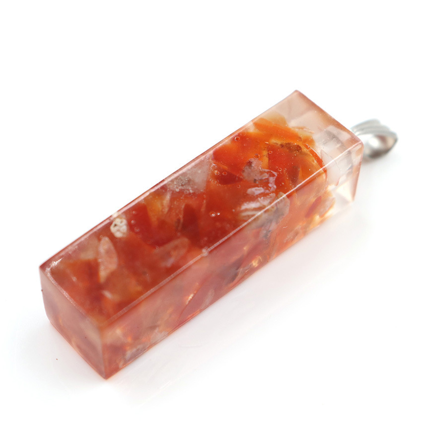 Handmade Chip Stone Prism Pendant Necklace for Women Men Gemstone & Crystal Column Pendants Jewelry SN0861