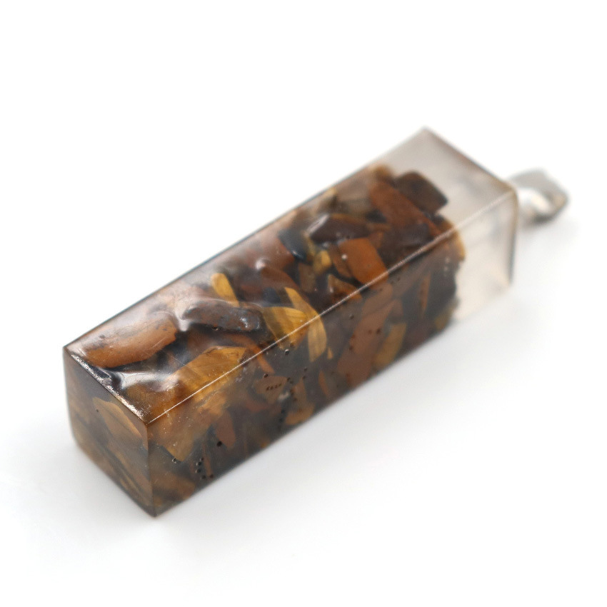 Handmade Chip Stone Prism Pendant Necklace for Women Men Gemstone & Crystal Column Pendants Jewelry SN0861