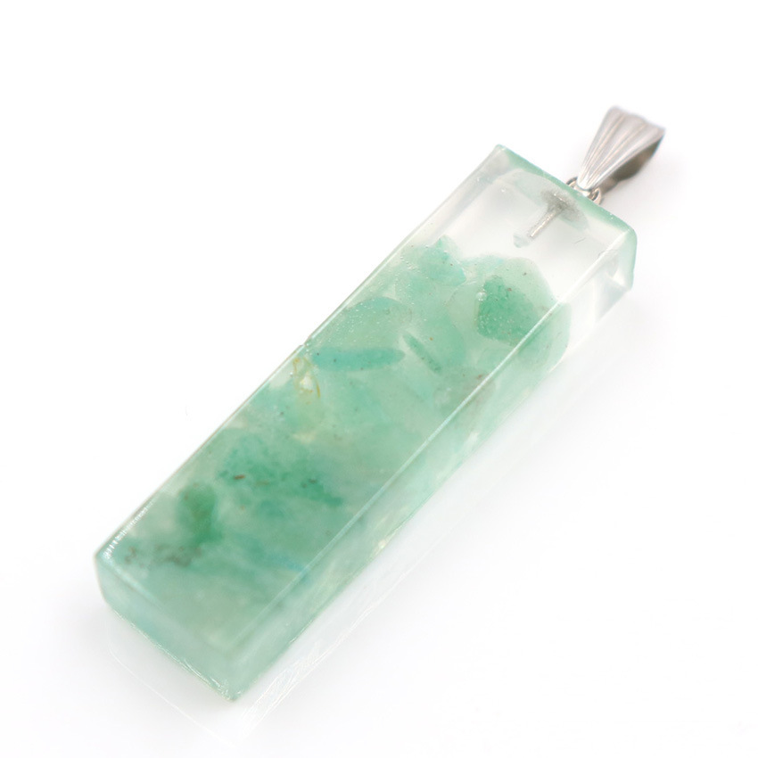 Handmade Chip Stone Prism Pendant Necklace for Women Men Gemstone & Crystal Column Pendants Jewelry SN0862