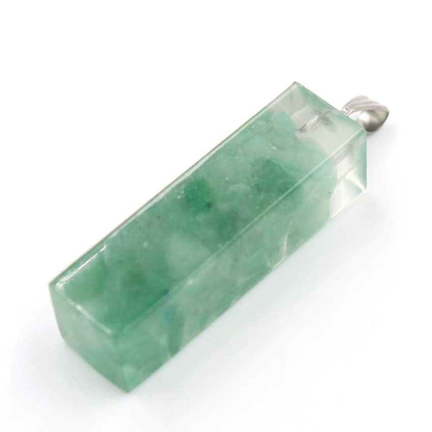 Handmade Chip Stone Prism Pendant Necklace for Women Men Gemstone & Crystal Column Pendants Jewelry SN0861