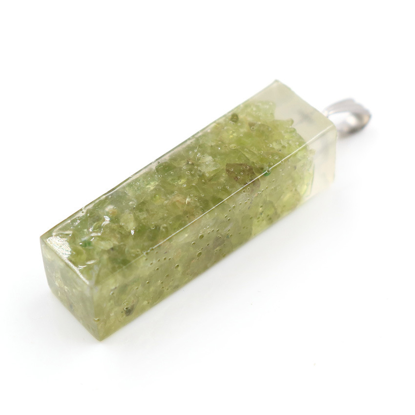 Handmade Chip Stone Prism Pendant Necklace for Women Men Gemstone & Crystal Column Pendants Jewelry SN0861