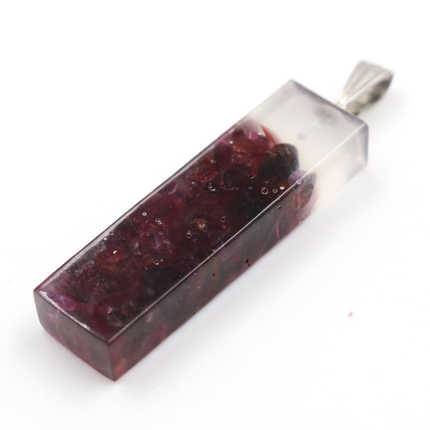 Handmade Chip Stone Prism Pendant Necklace for Women Men Gemstone & Crystal Column Pendants Jewelry SN0862