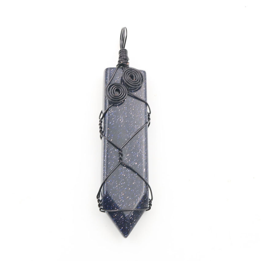 Natural Stone Arrow Head Pendant Necklace for women Men Wire Wrapped Crystal Point Amulet Stone Jewelry for Healing