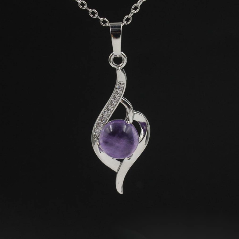 Natural Stone Letter N Pendant Necklace Chakra Cure Heart Jewelry Birthday Gifts for Her/Mum/Wife/Bestfriend