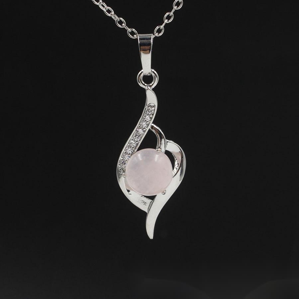 Natural Stone Letter N Pendant Necklace Chakra Cure Heart Jewelry Birthday Gifts for Her/Mum/Wife/Bestfriend