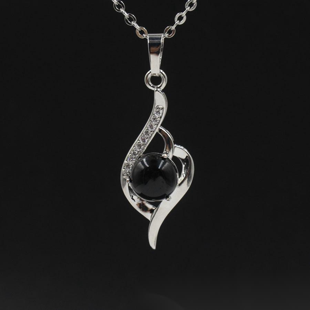 Natural Stone Letter N Pendant Necklace Chakra Cure Heart Jewelry Birthday Gifts for Her/Mum/Wife/Bestfriend