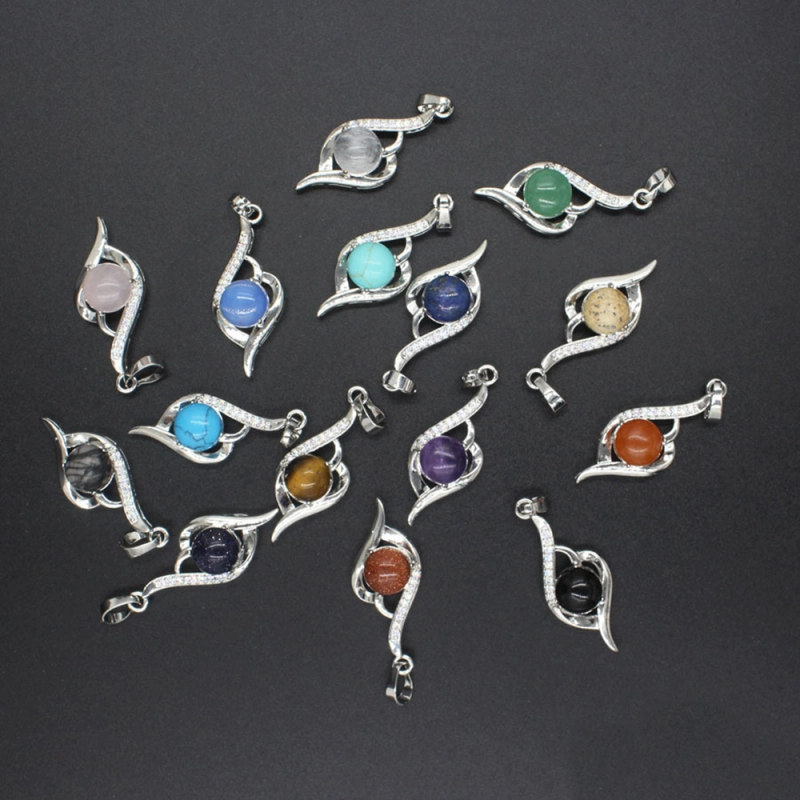 Natural Stone Letter N Pendant Necklace Chakra Cure Heart Jewelry Birthday Gifts for Her/Mum/Wife/Bestfriend
