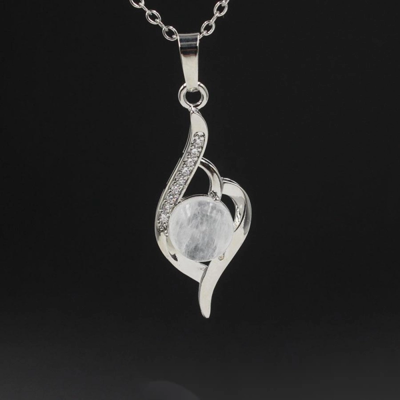 Natural Stone Letter N Pendant Necklace Chakra Cure Heart Jewelry Birthday Gifts for Her/Mum/Wife/Bestfriend