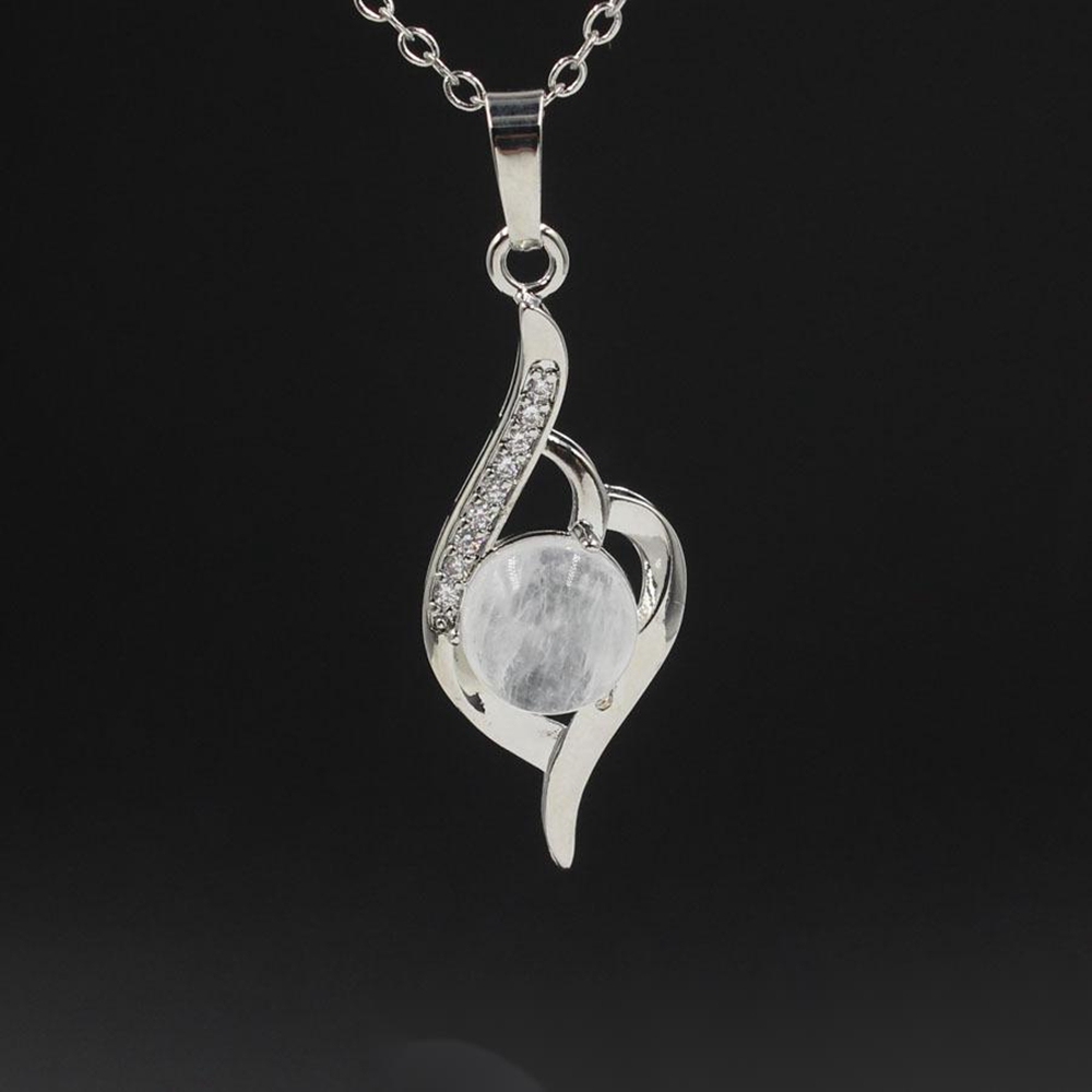 Natural Stone Letter N Pendant Necklace Chakra Cure Heart Jewelry Birthday Gifts for Her/Mum/Wife/Bestfriend