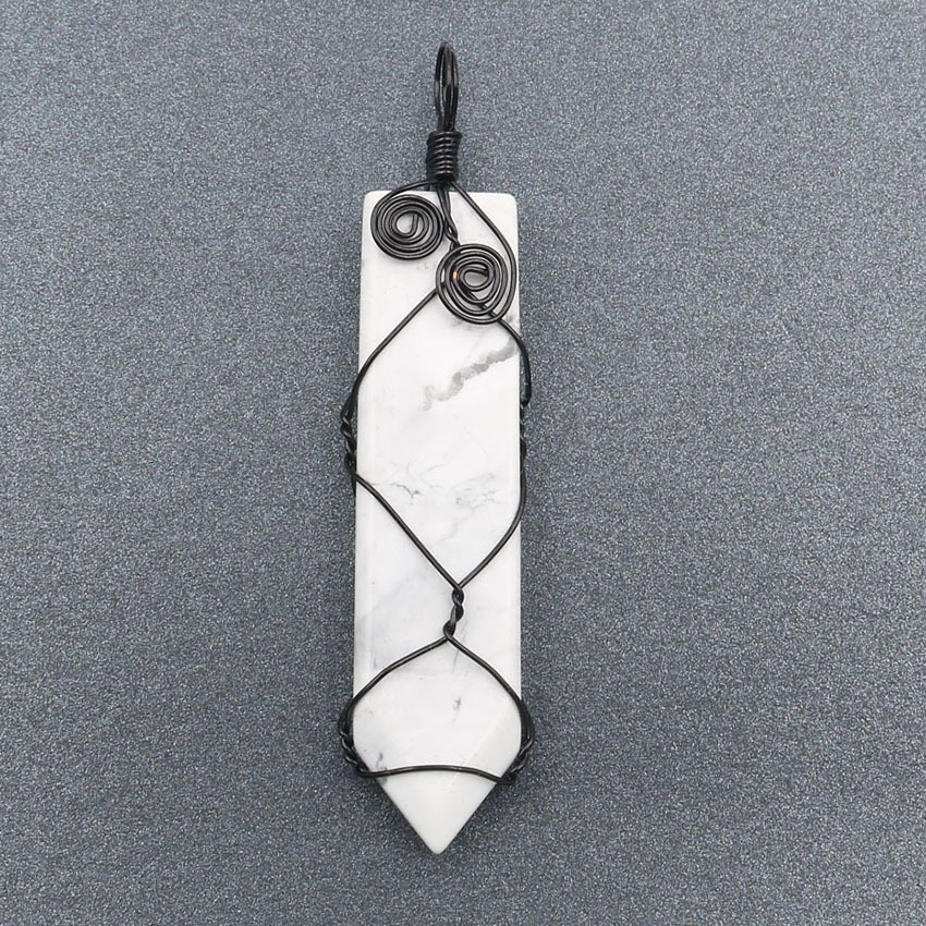 Natural Stone Arrow Head Pendant Necklace for women Men Wire Wrapped Crystal Point Amulet Stone Jewelry for Healing