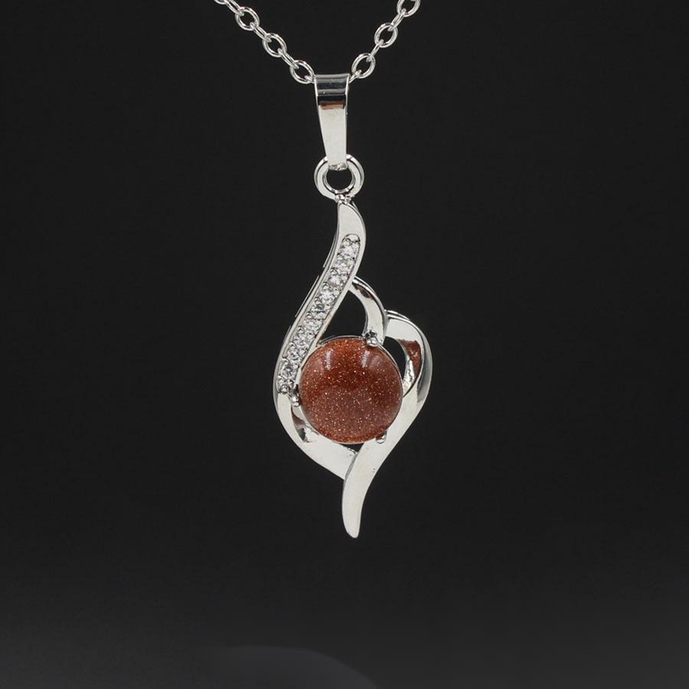 Natural Stone Letter N Pendant Necklace Chakra Cure Heart Jewelry Birthday Gifts for Her/Mum/Wife/Bestfriend