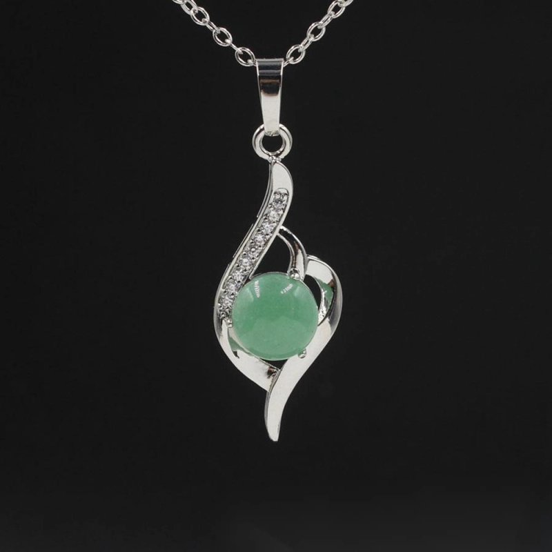 Natural Stone Letter N Pendant Necklace Chakra Cure Heart Jewelry Birthday Gifts for Her/Mum/Wife/Bestfriend
