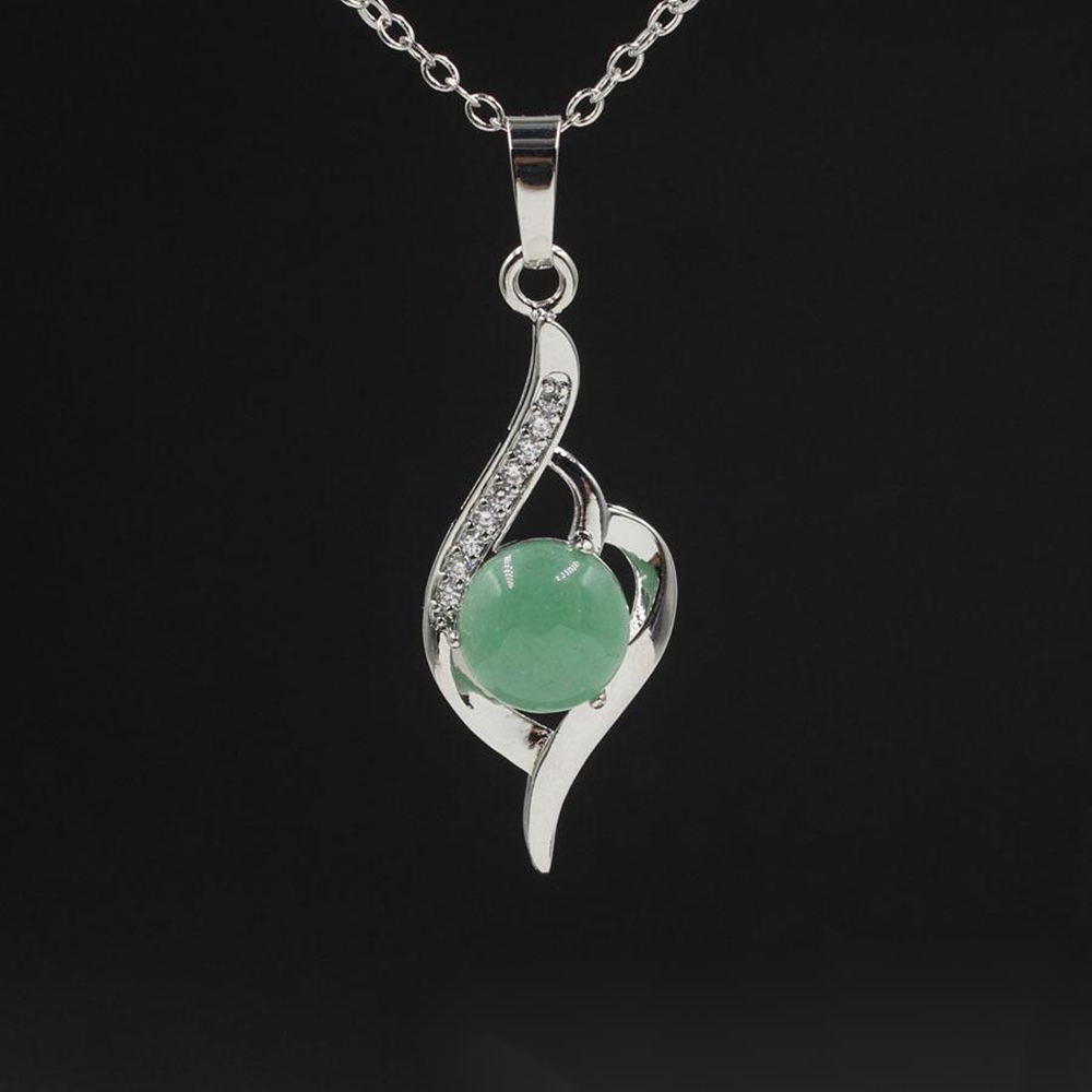 Natural Stone Letter N Pendant Necklace Chakra Cure Heart Jewelry Birthday Gifts for Her/Mum/Wife/Bestfriend