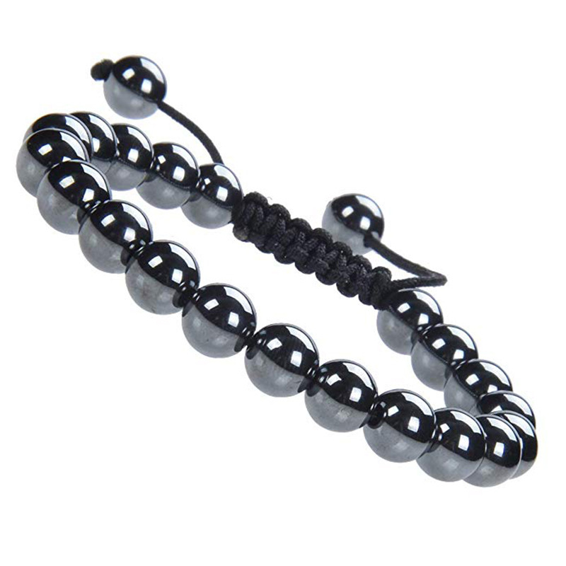 Natural Stone Healing Power Crystal Beads Unisex Adjustable Macrame Beaded Luxury Friendship Bracelets 8mm for Women Men