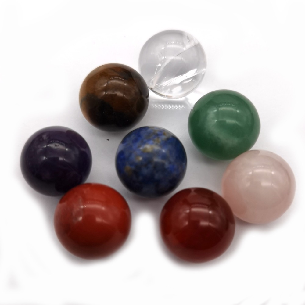 7 Chakra Stone Spheres Balls Collection Women Men Healing Yoga Quartz Crystal Bracelet Bangle Pendant Necklace Gift Box Friends