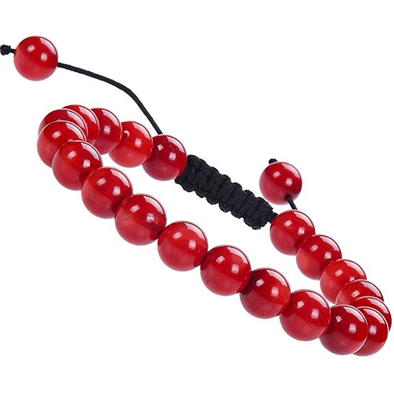 Natural Stone Healing Power Crystal Beads Unisex Adjustable Macrame Beaded Luxury Friendship Bracelets 8mm for Women Men