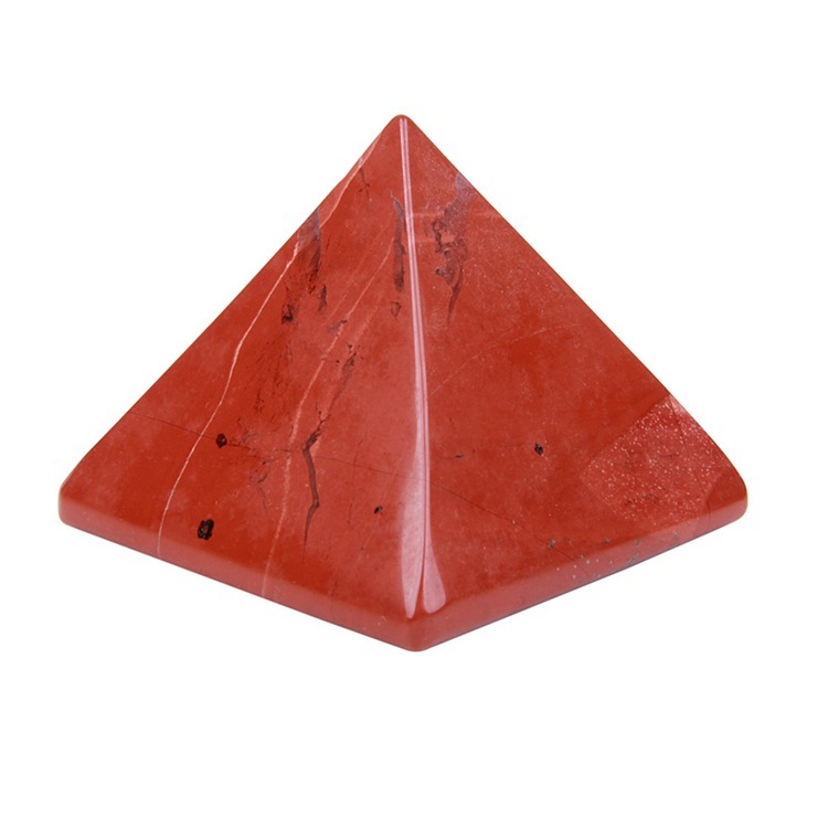 Natural Pyramid Carved Chakra Healing Crystal Reiki Stone Radiation Deflection Home Decor Gift Decoration Crafts 1Inch