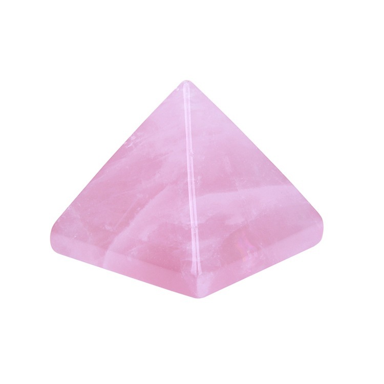 Natural Pyramid Carved Chakra Healing Crystal Reiki Stone Radiation Deflection Home Decor Gift Decoration Crafts 1Inch