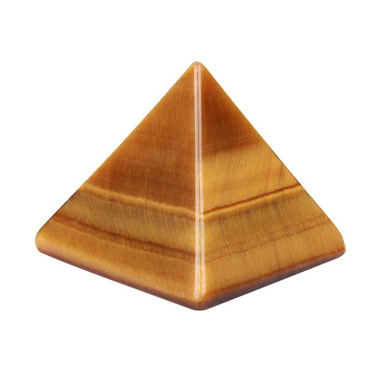 Natural Pyramid Carved Chakra Healing Crystal Reiki Stone Radiation Deflection Home Decor Gift Decoration Crafts 1Inch