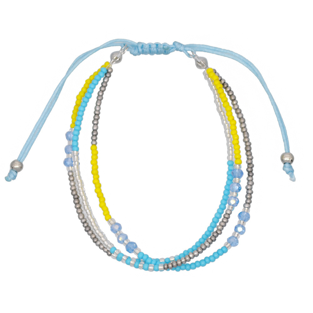 Handmade Adjustable Wrap Bracelet Bohemian String Braided Beads Anklets Gifts for Women Girls