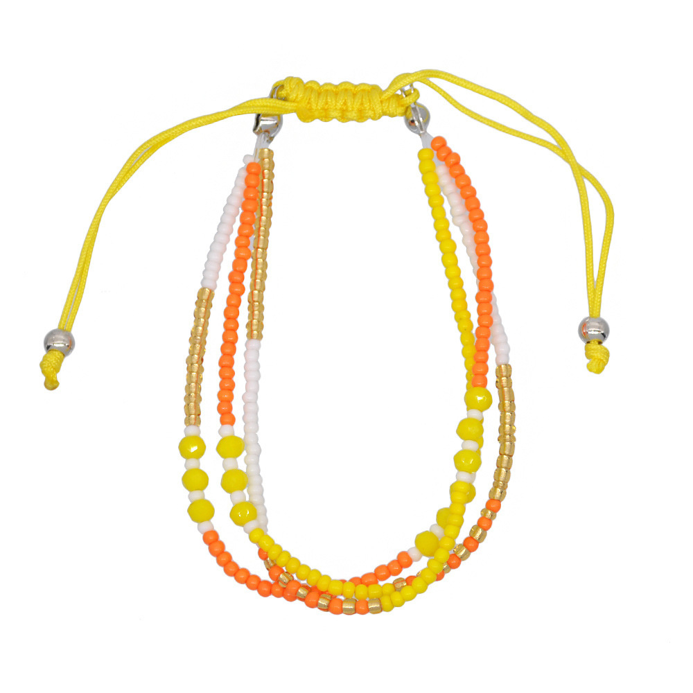 Handmade Adjustable Wrap Bracelet Bohemian String Braided Beads Anklets Gifts for Women Girls