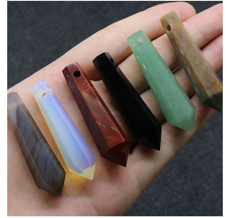 Facet Natural Healing Crystal Stone Necklace Gemstone Point Necklaces Reiki Quartz Jewelry for Women