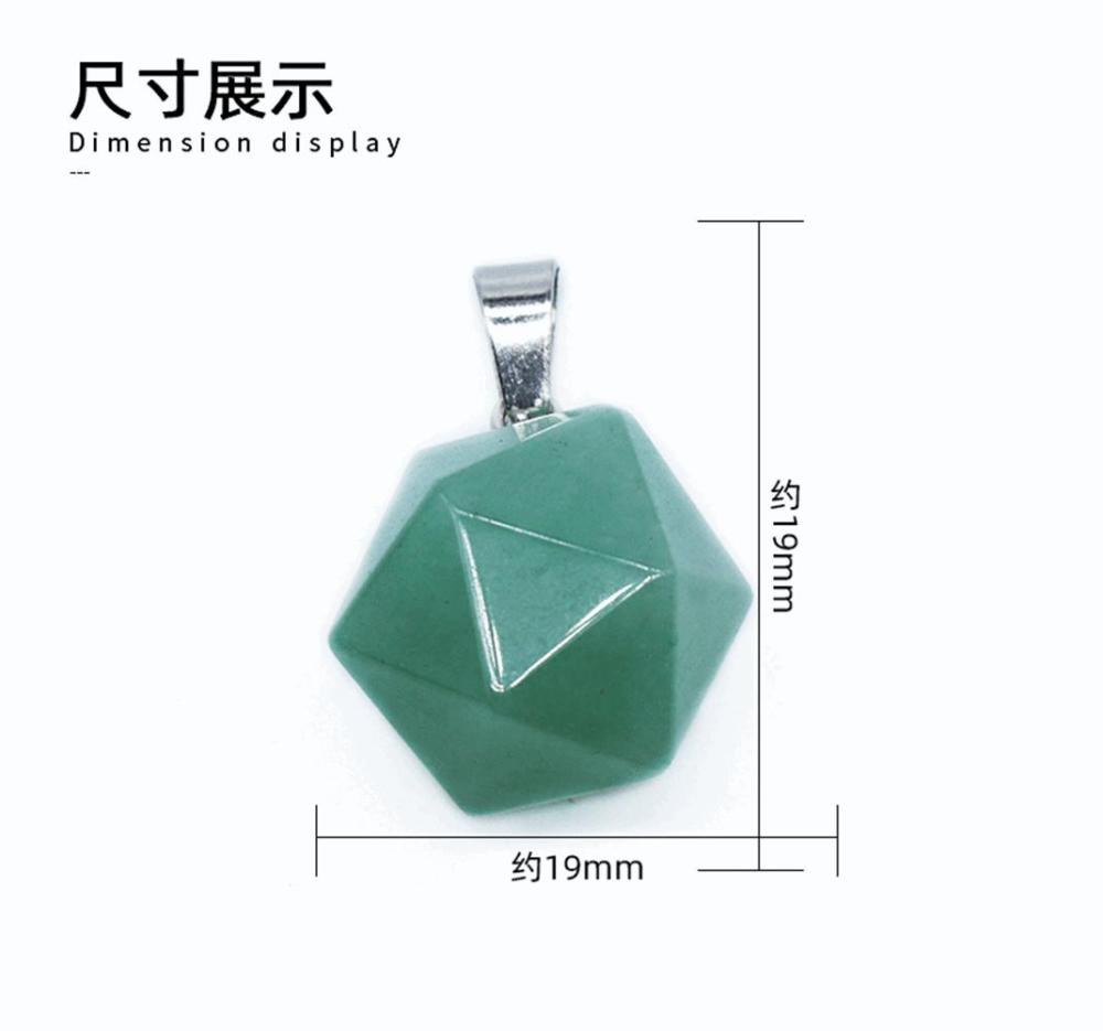 Natural Facet Gemstone Healing Crystal Stone  Pendant Necklace Jewelry for Women