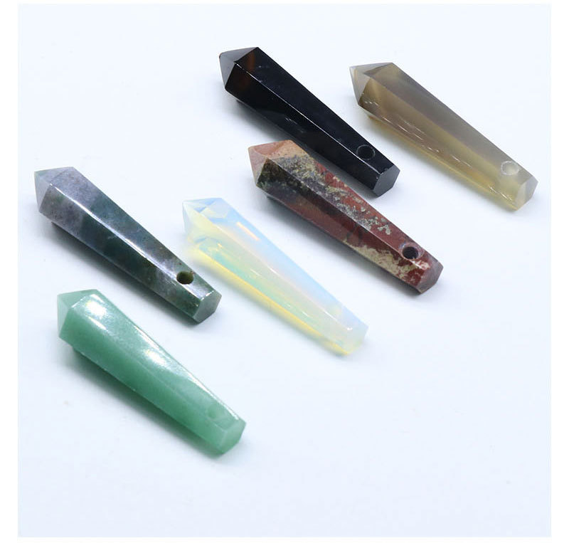 Facet Natural Healing Crystal Stone Necklace Gemstone Point Necklaces Reiki Quartz Jewelry for Women