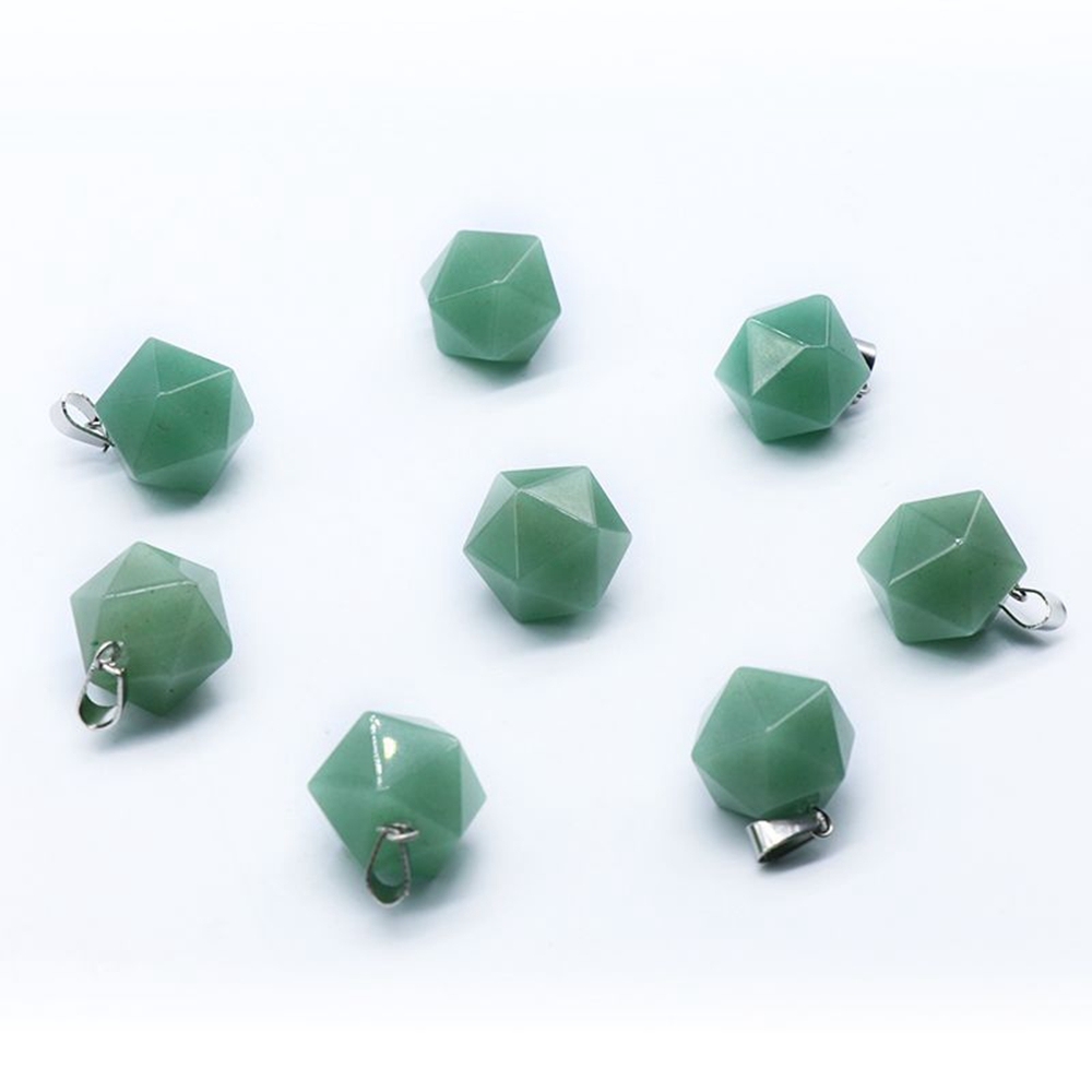 Natural Facet Gemstone Healing Crystal Stone  Pendant Necklace Jewelry for Women