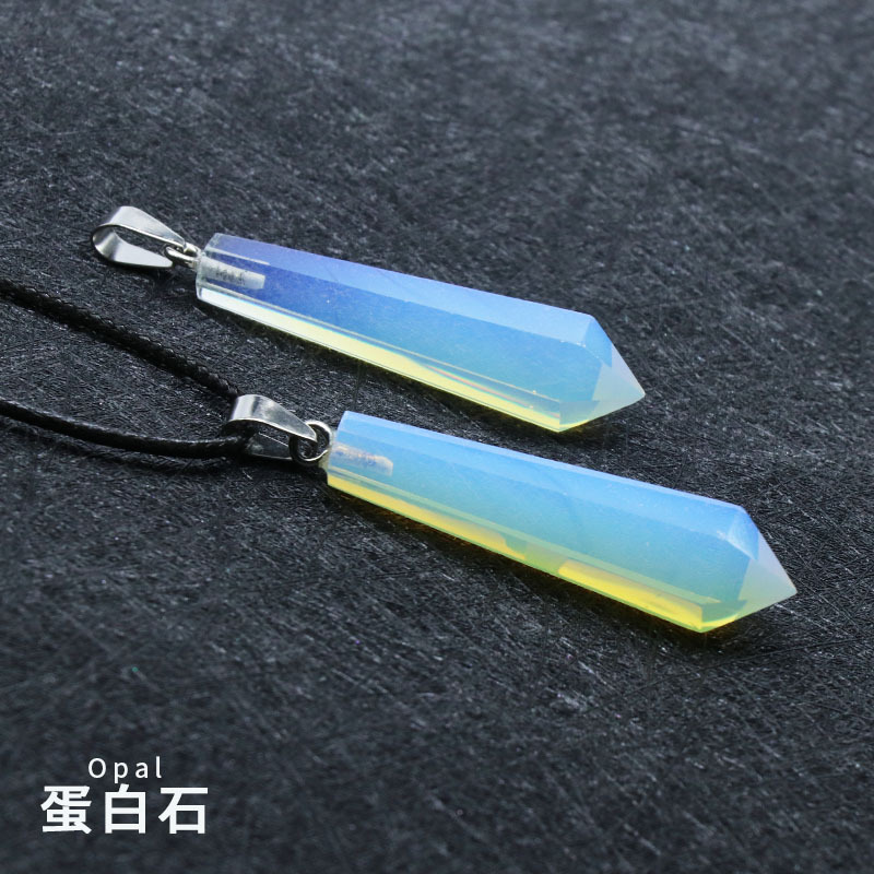 Facet Natural Healing Crystal Stone Necklace Gemstone Point Necklaces Reiki Quartz Jewelry for Women