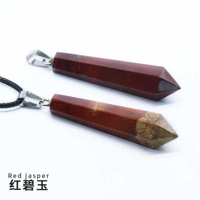 Facet Natural Healing Crystal Stone Necklace Gemstone Point Necklaces Reiki Quartz Jewelry for Women