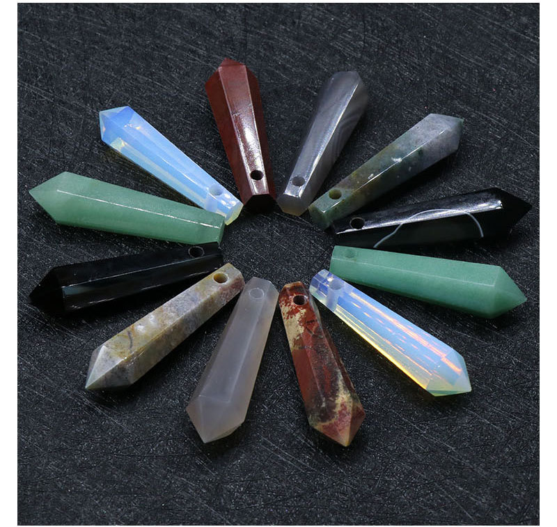 Facet Natural Healing Crystal Stone Necklace Gemstone Point Necklaces Reiki Quartz Jewelry for Women