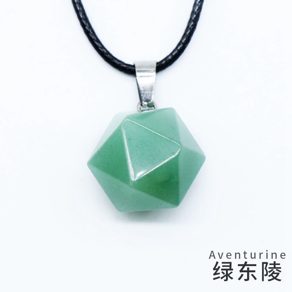 Natural Facet Gemstone Healing Crystal Stone  Pendant Necklace Jewelry for Women