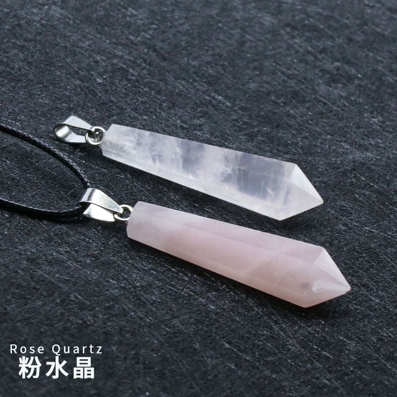Facet Natural Healing Crystal Stone Necklace Gemstone Point Necklaces Reiki Quartz Jewelry for Women