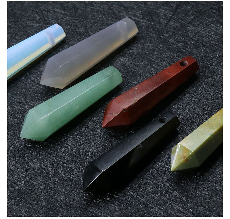 Facet Natural Healing Crystal Stone Necklace Gemstone Point Necklaces Reiki Quartz Jewelry for Women