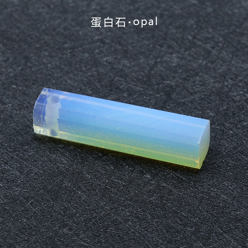 Natural Healing Rectangle Crystal Stone Pendant Necklace Gemstone Point Necklaces Reiki Quartz Jewelry for Women