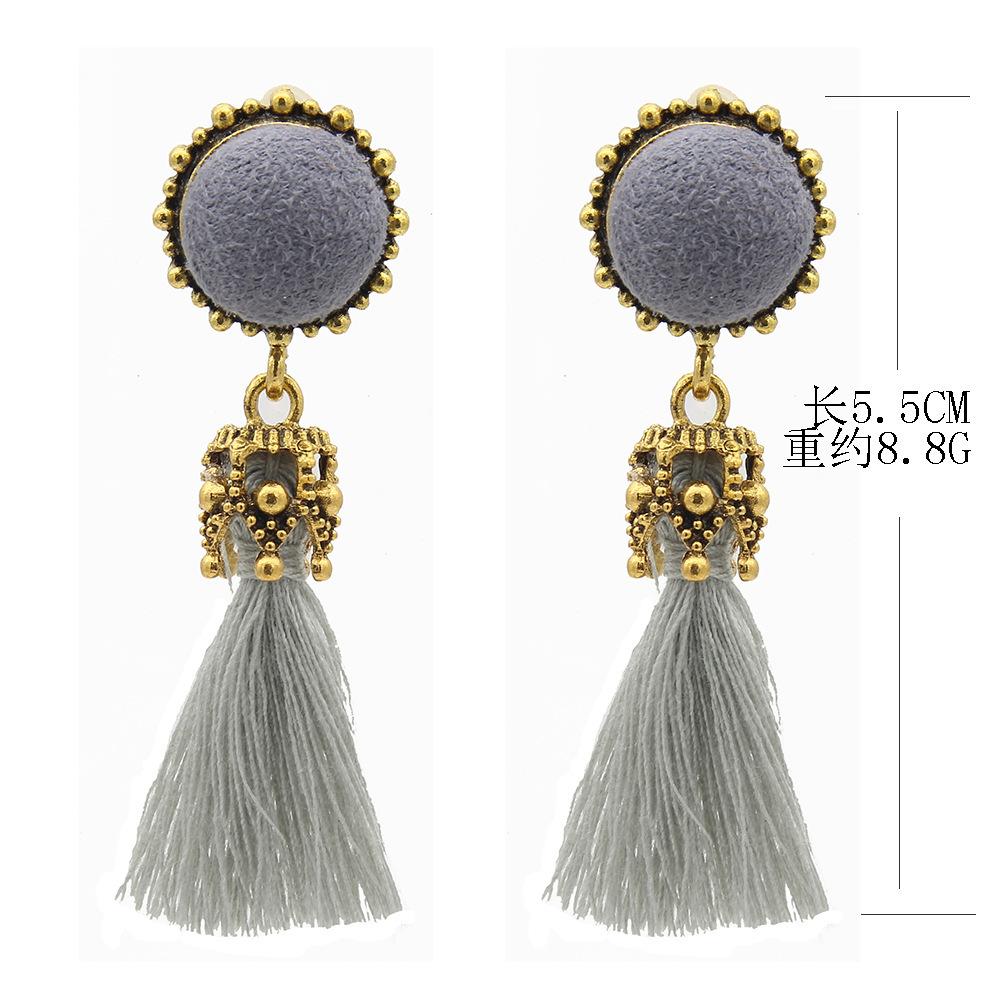 Thread Tassel Earrings Statement Tassel Dangle Earrings Bohemian Fringe Drop Earrings Gifts for Women