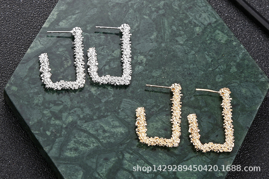 Ladies Fancy J Shaped Hoop Earrings