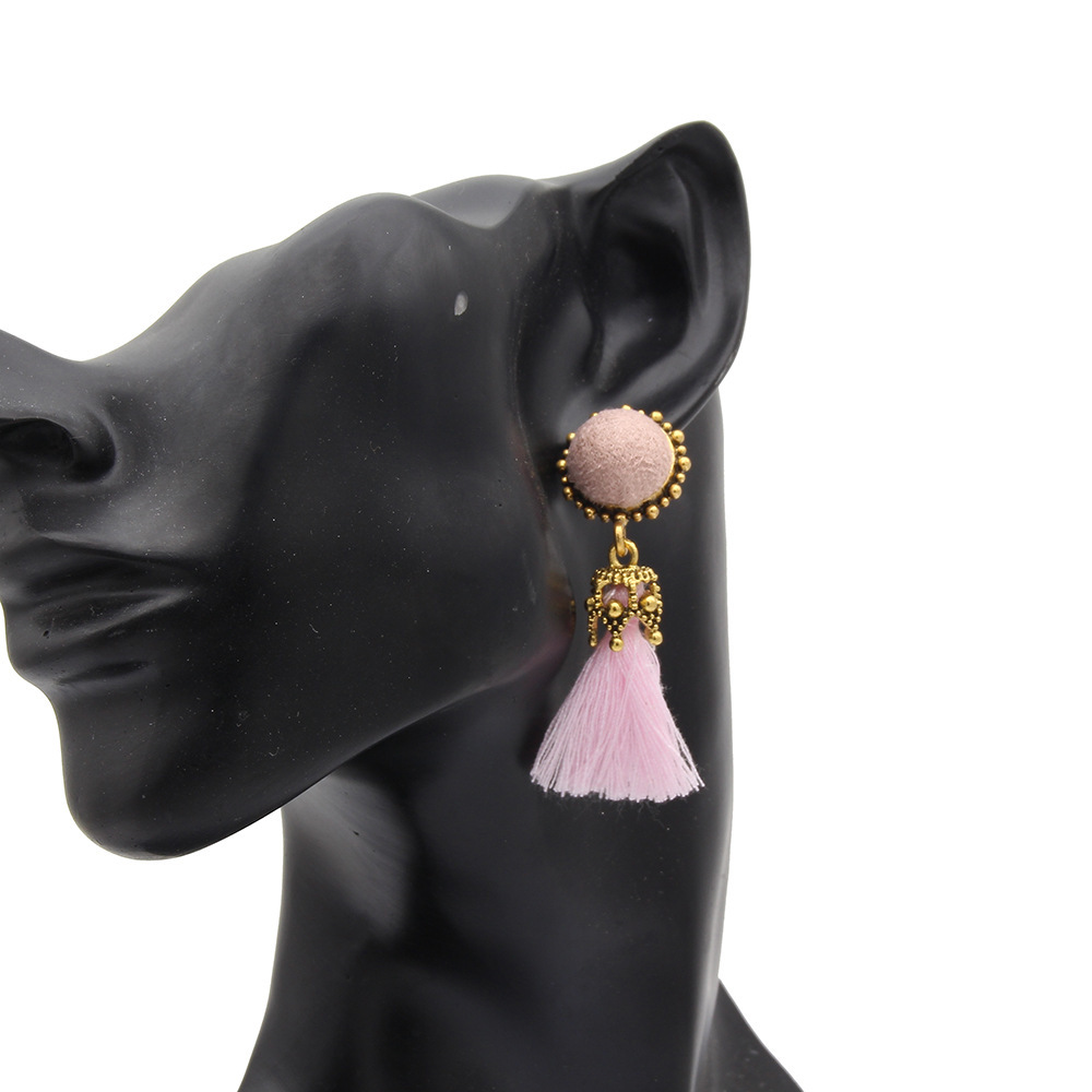 Thread Tassel Earrings Statement Tassel Dangle Earrings Bohemian Fringe Drop Earrings Gifts for Women